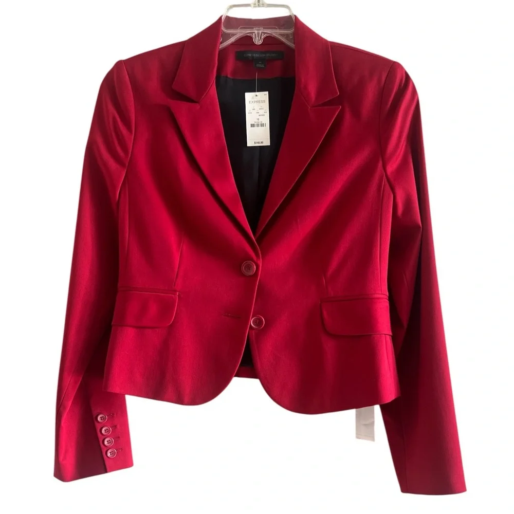 Express Vibrant Red Women's Short Blazer Size 10